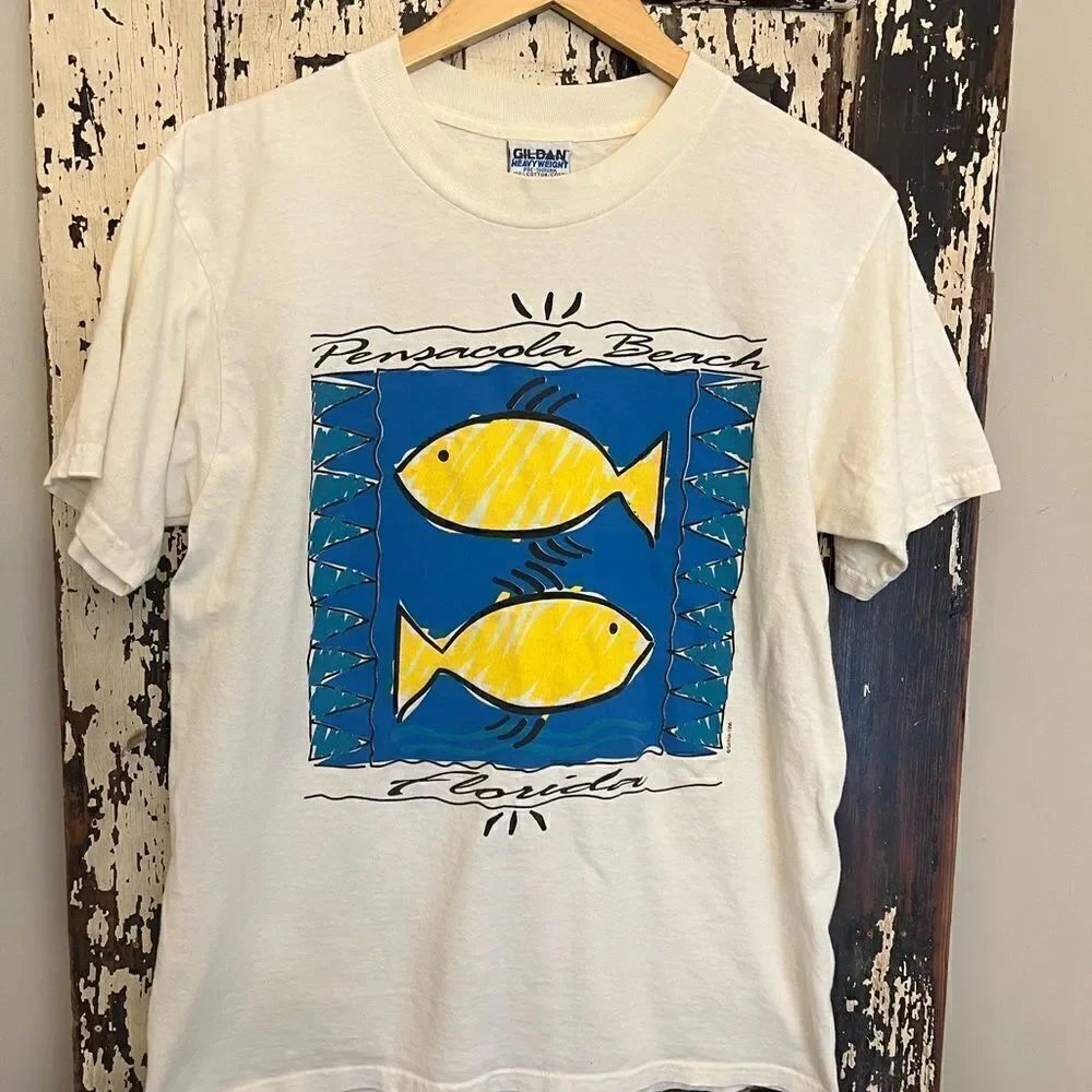 Vintage 1996 Pensacola Florida Go Fish souvenir unisex T-shirt. βSizeβM.